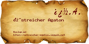 Östreicher Agaton névjegykártya